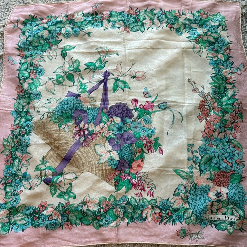 Authentic Dior silk scarf